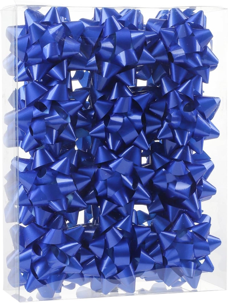 DYSHIPEN 24 Large Gift Bows,3.5 inches, Bows for Gift Wrapping and Presents,Christmas Bows,for Parties, Birthdays, Weddings or Other Holidays. (Dark Blue) - Image 2
